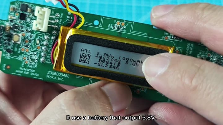 Roku remote uses 3.8V battery Roku remote uses 3.8V battery