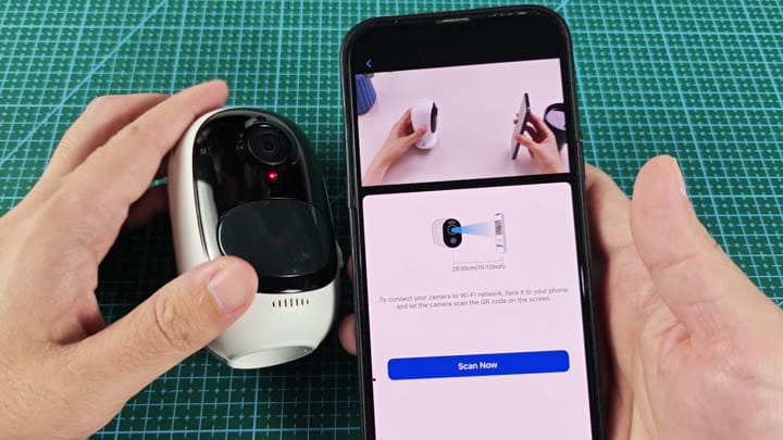 Scanning QR code for Wi-Fi setup Scanning QR code for Wi-Fi setup