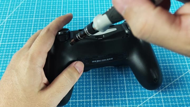 Screws removed from PS4 controller back Screws removed from PS4 controller back