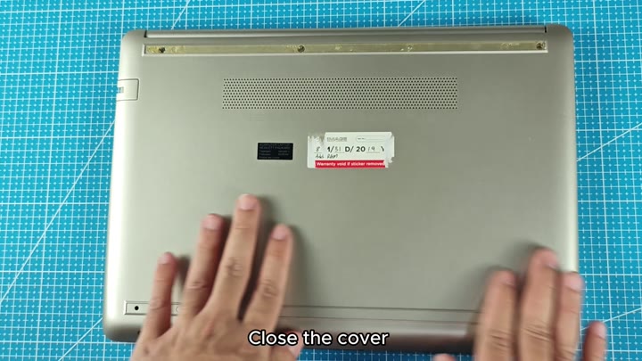 Securing laptop rear panel cover Securing laptop rear panel cover