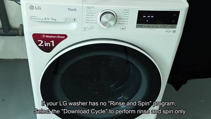 Select Download Cycle on LG washer Select Download Cycle on LG washer
