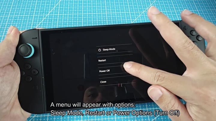 Select Restart from power menu options Select Restart from power menu options