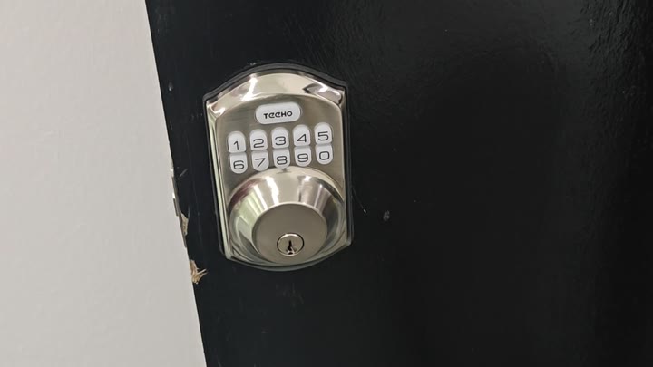 TECHO digital lock keypad on door TECHO digital lock keypad on door