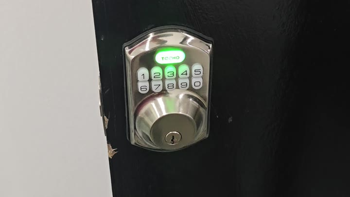 TECHO keypad with illuminated green buttons TECHO keypad with illuminated green buttons