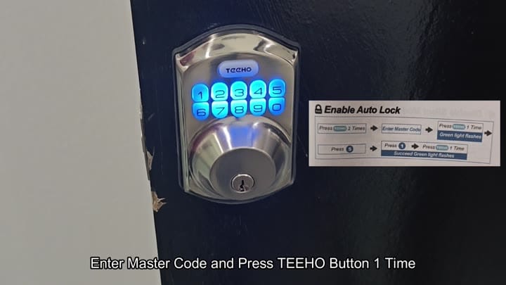 Teeho keypad with enable auto lock sticker Teeho keypad with enable auto lock sticker