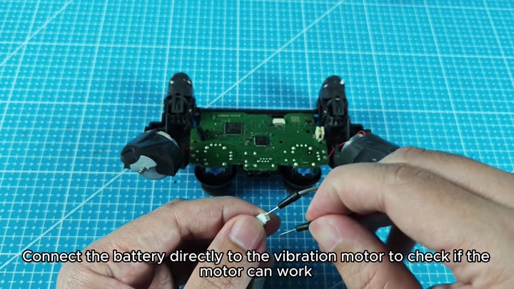 Testing vibration motor with battery power Testing vibration motor with battery power