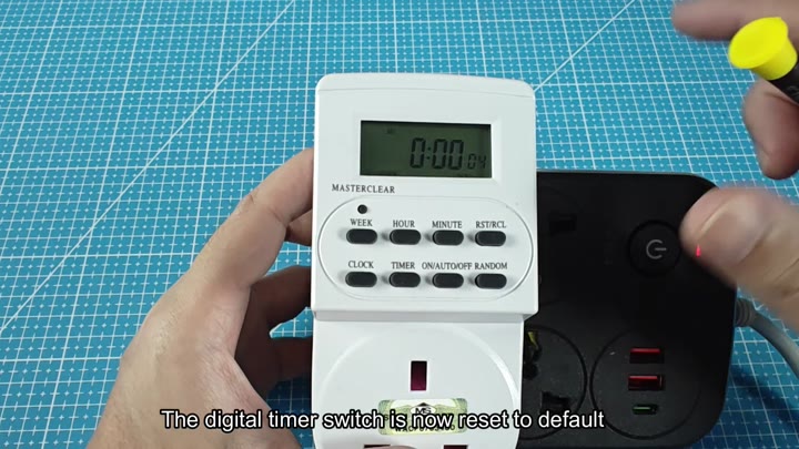 Timer reset to default with power strip Timer reset to default with power strip