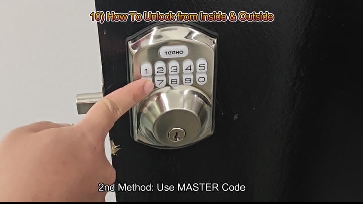 Unlocking door using master code Unlocking door using master code