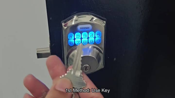 Unlocking with physical key method Unlocking with physical key method