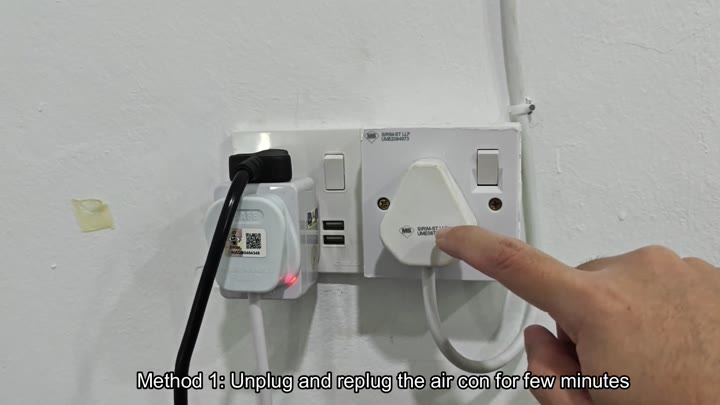 Unplugging power to reset Gree AC timer Unplugging power to reset Gree AC timer